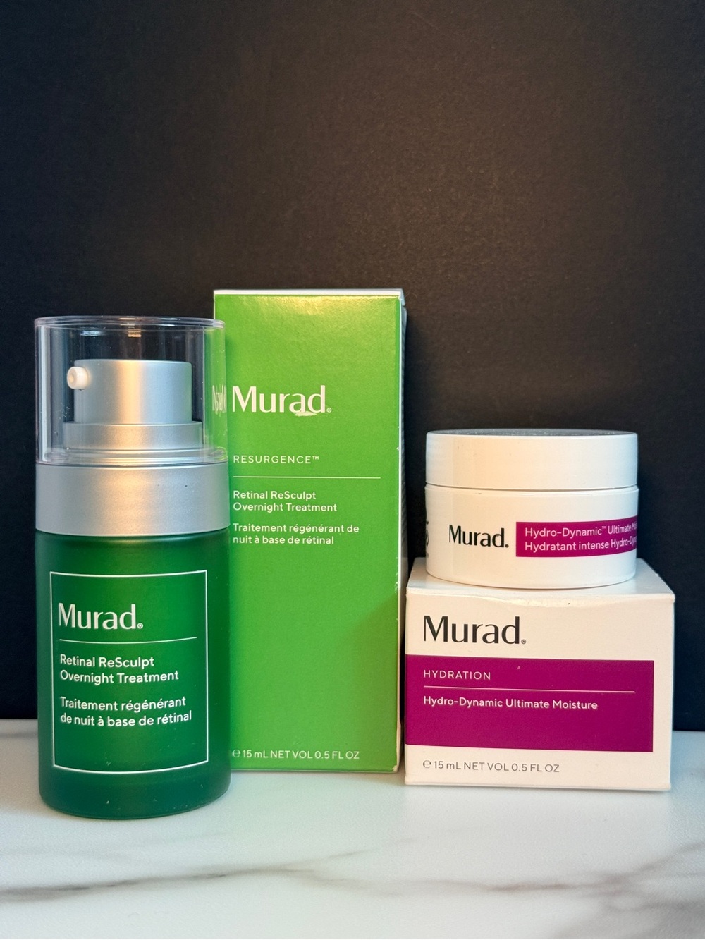 Murad Retinal ReSculpt Overnight + Hydro-Dynamic Moisture Mini Set ✨ NIB